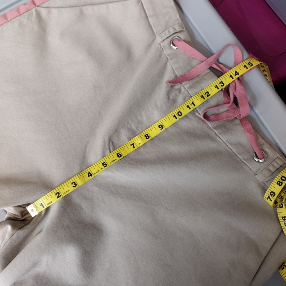 JustFab Pants Womens Extra Extra Large Chino Stripe Trousers Drawstring Tan - Picture 9 of 12